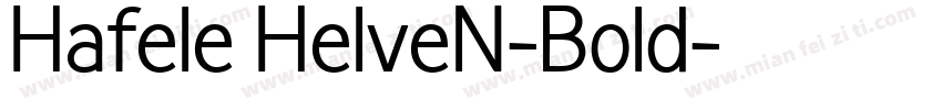 Hafele HelveN-Bold字体转换